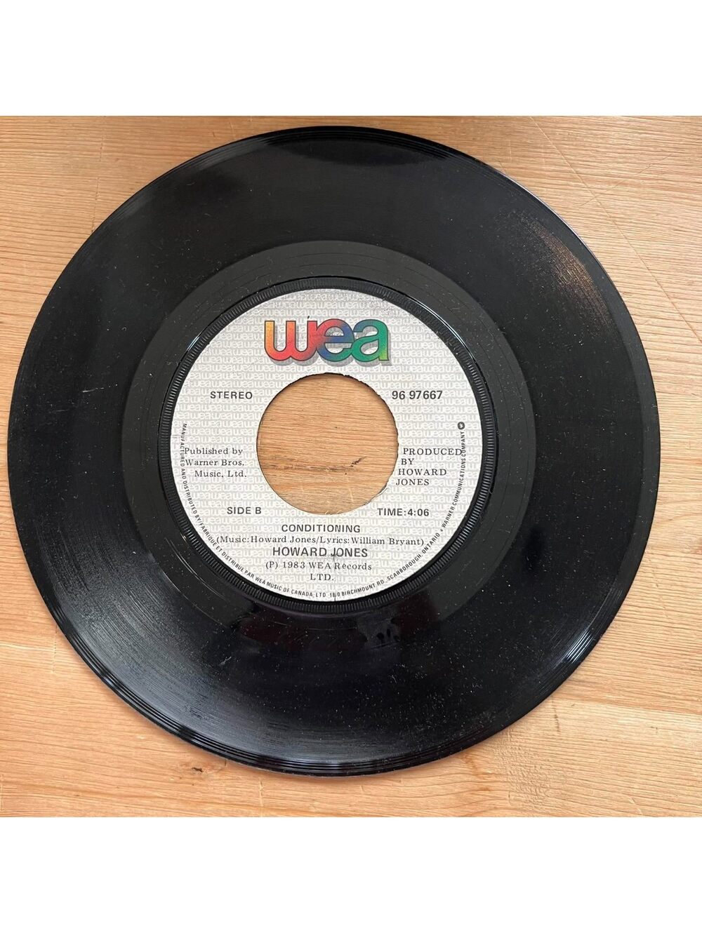 Howard Jones - Conditioning/New Song 45rpm VG+ R20